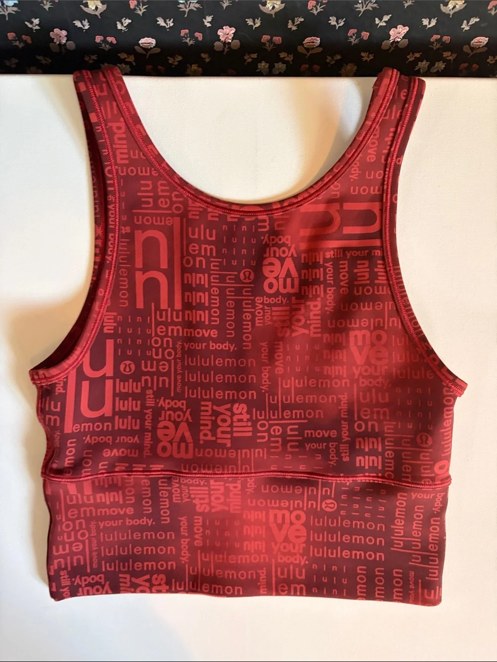 lululemon athletica Red Graphic Crop Tank